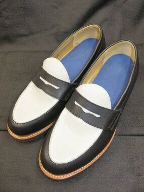 Re-Mix Los Angeles Penny Loafers Black & White 10.5D 200 1714 Mexico Foam Sole